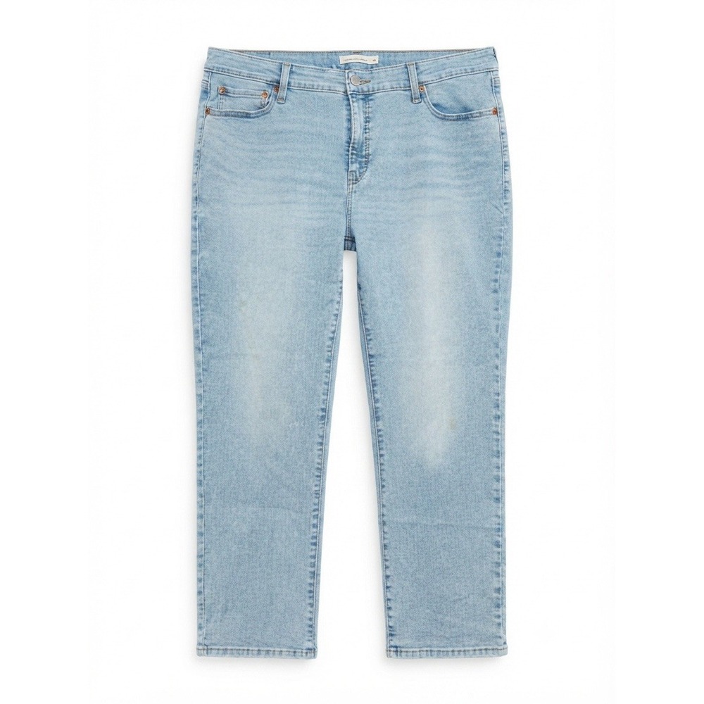 Levi's Women's plus 22 Stretch boyfriend straight leg blue Jeans Stretch